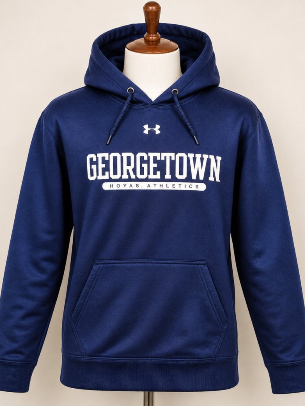Under Armour Georgetown Hoyas Hoodie Blue Pullover Sweatshirt Size M